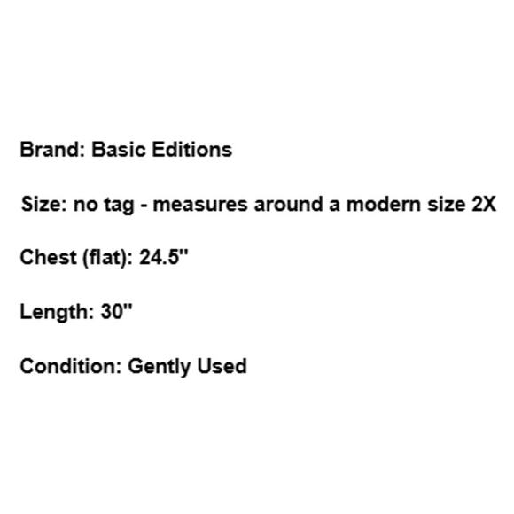 Vintage Basic Editions Cardigan Sweater Floral Cottage Academia 90s Navy Blue 2X - Picture 5 of 5